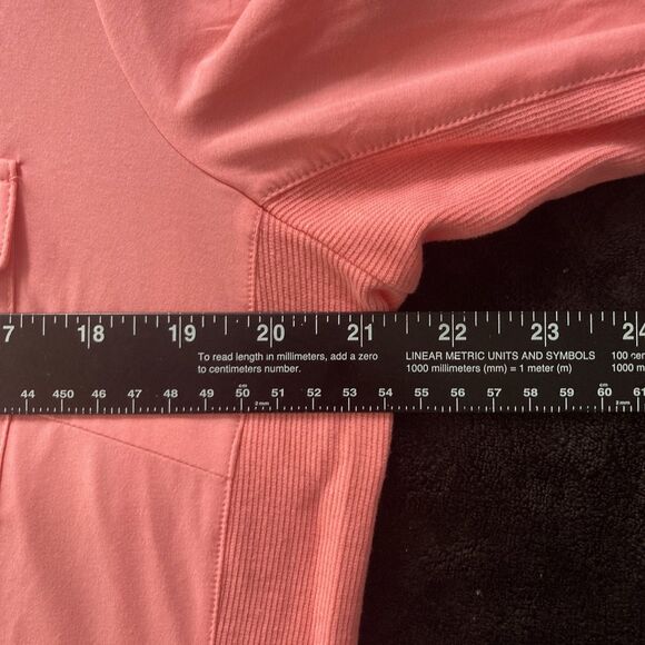 J. McLaughlin Brynn Lyford Jersey Shirt Sz XL Coral Pink Coastal Chic Resort - Picture 4 of 6